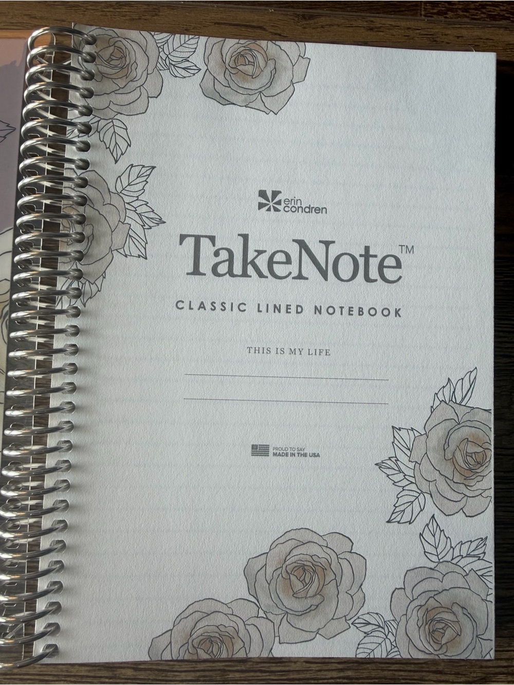 Erin Condren A5 TakeNote Notebook — White, Cream & Lavender Floral - Picture 4 of 7